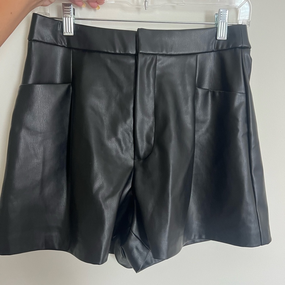 Size Medium Zara leather shorts